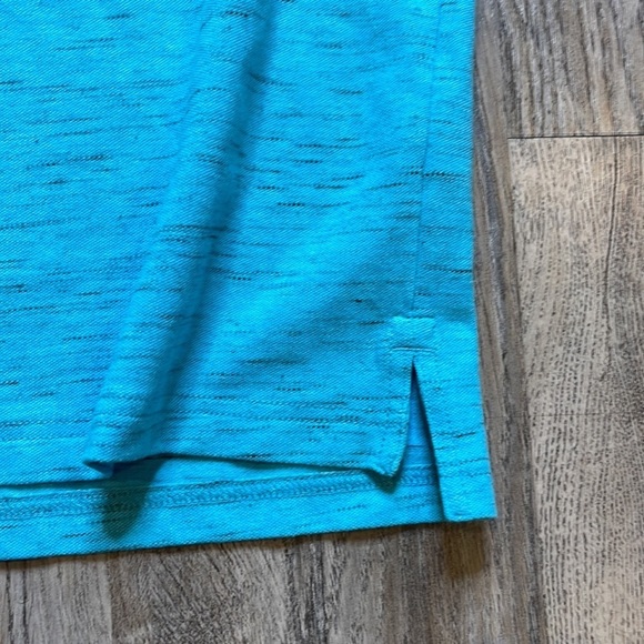 American Eagle Outfitters Mens Core Flex Teal Blue Short Sleeve Polo Tee, size S - Picture 7 of 9